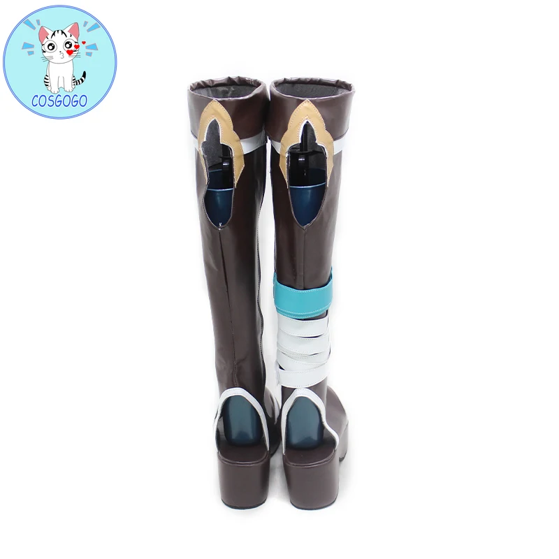 Обувь для косплея Game Genshin Impact Gorou аниме проект ботинки из искусственной кожи
