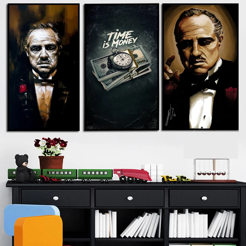 

Gangster Godfather Posters Figure Prints Movie Pictures Canvas Painting Wall Posters Prints for Living Room Home Cuadros Decor