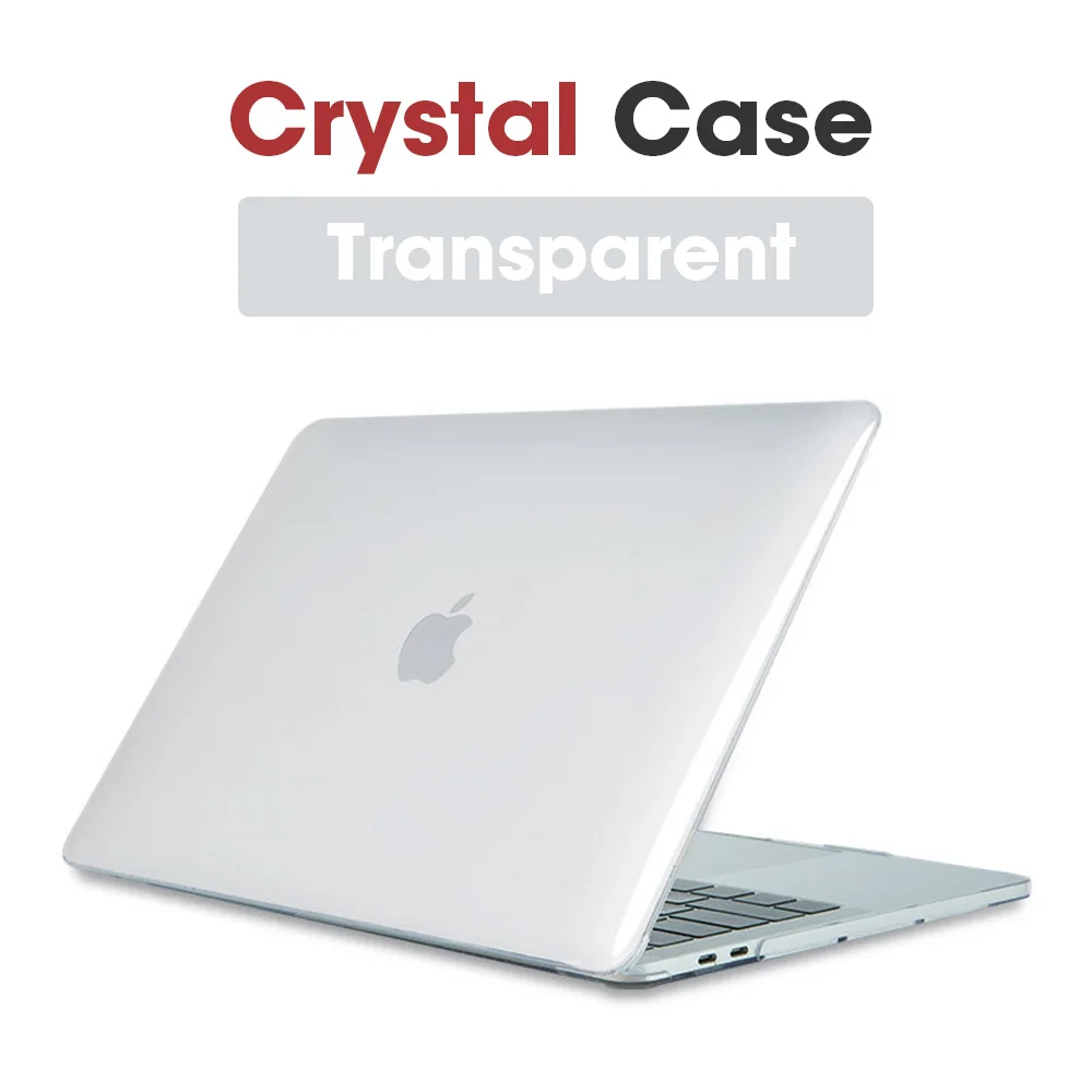 Чехол для ноутбука Apple Macbook Mac book Air Pro retina, новинка, сенсорная панель 11, 12, 13, 15 дюймов, Жесткий Чехол для ноутбука, чехол 13,3, чехол - Цвет: Crystal Transparent