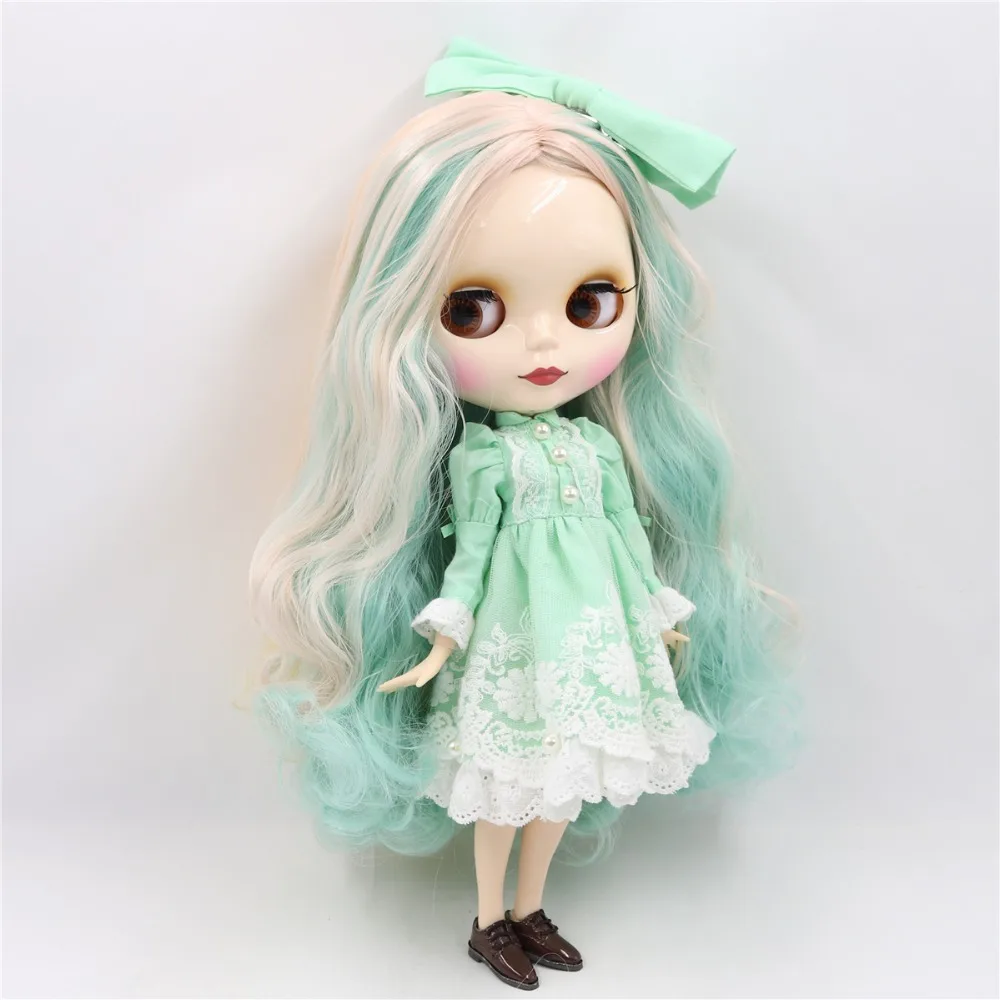 Blyth doll icy licca боди кружевное платье с бантом розовый зеленый костюм принцессы