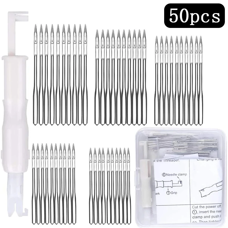 Иглы для швейной машинки Imzay универсальные Швейные Машинки с нитью 50 шт.