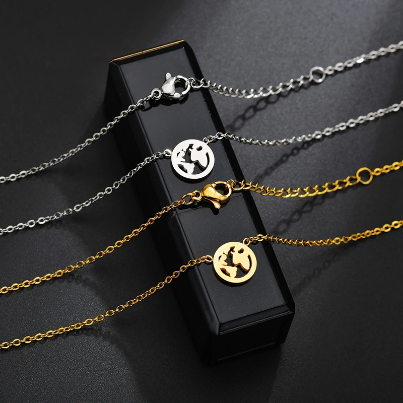 Ожерелье Sifisrri из нержавеющей стали с подвеской Древо жизни 6 стилей романтичное