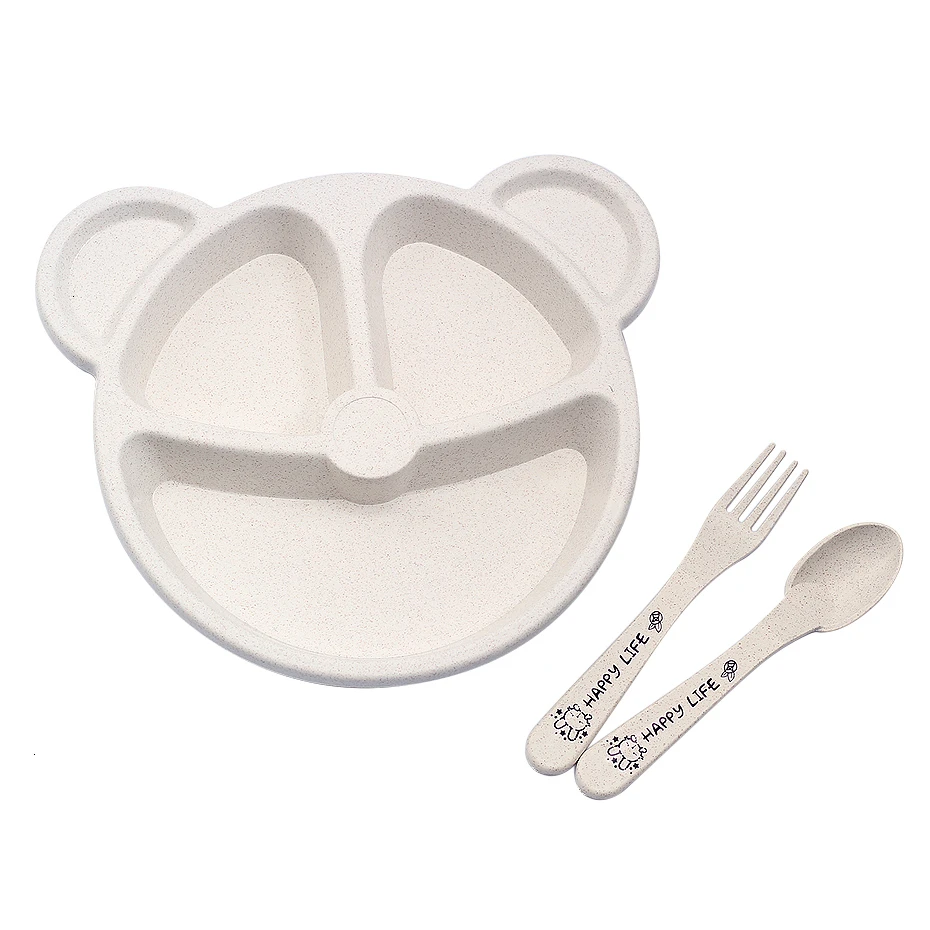 Tigela baby Talheres Fork Colher Feeding BPA Free дети из мультфильмов детские блюда для еды
