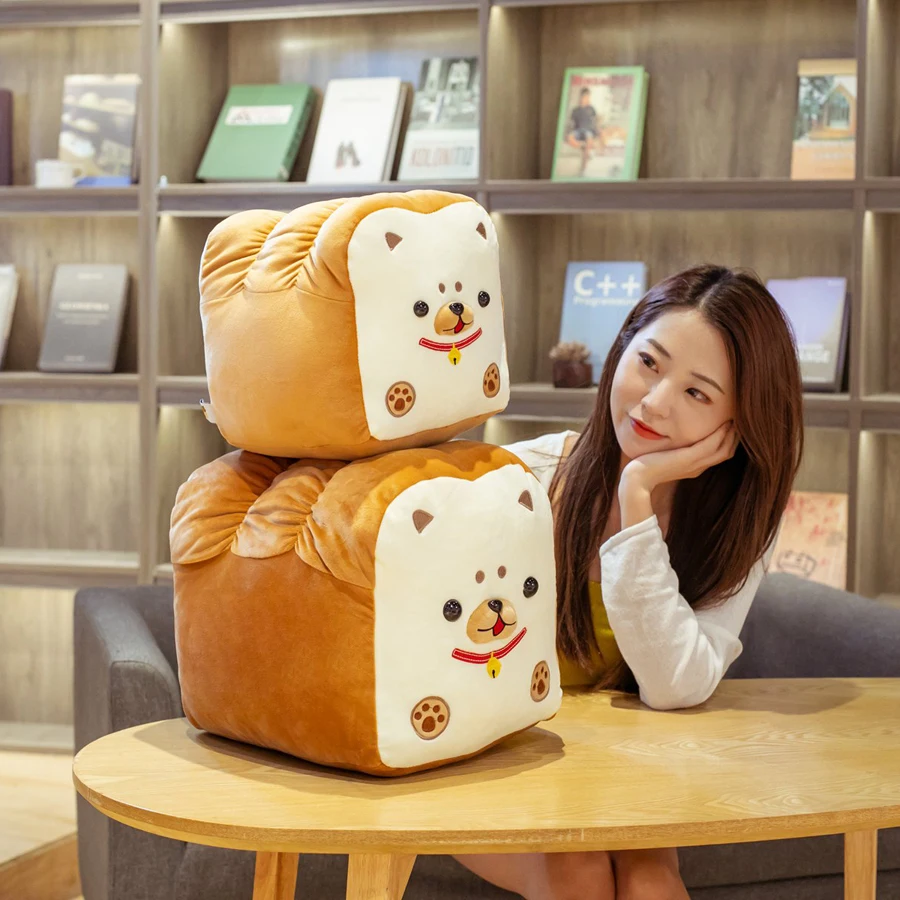 

New30/40cm Kawaii Bread Shiba Inu Dog Plush Toy Stuffed Soft Animal Corgi Chai Pillow Christmas Gift for Kids Valentine Present