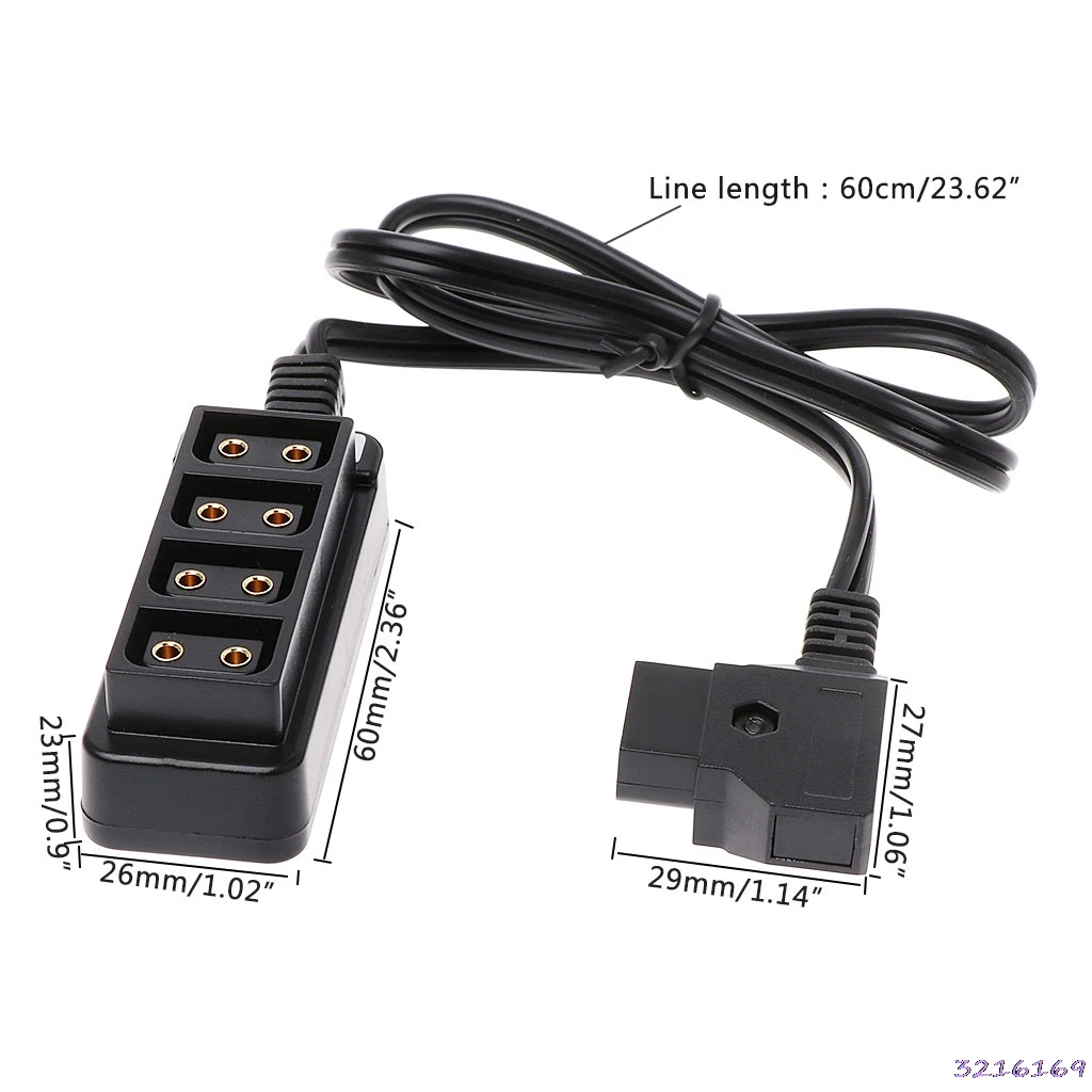D-Tap Male B-tape To 4 Female концентратор переходник разветвитель Cable For Photography Power |