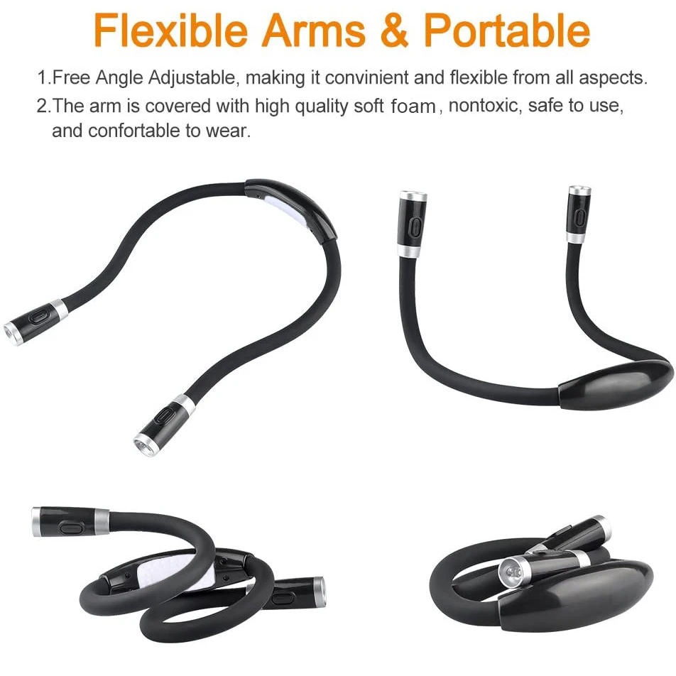 Светодиодная лампа на шею гибсветильник светильник свободные руки для чтения