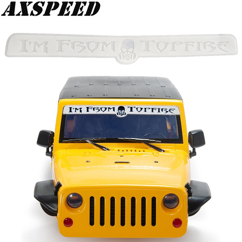 AXSPEED RC Car Metal Stickers Decals TOPFIRE Logo Windshield Sticker 12x150mm Climbing Decoration Parts | Игрушки и хобби