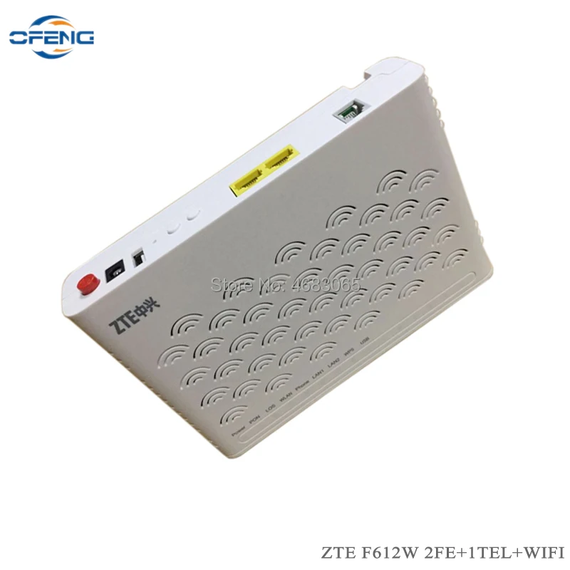 Оригинальный Новый GPON ONU ONT ZTE F612W 1GE + 1FE 1TEL Wifi английская прошивка ZXHN маршрутизатор