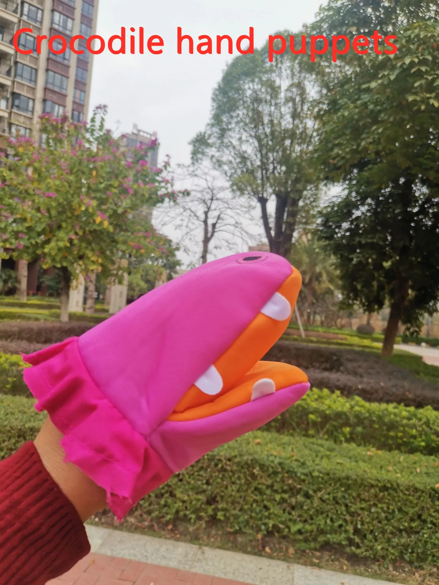 

50pcs/Lot Crocodile Hand Puppets Animal Cartoon Plush Toys Baby Educational Animal Hand Puppets Pretend Telling Story Doll Toy