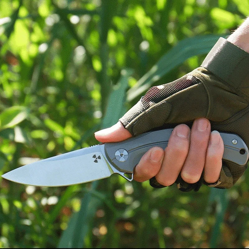 D2 складной нож из титанового сплава для самозащиты фруктов выживания на открытом