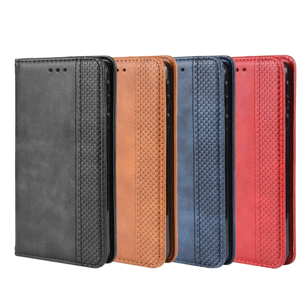 Кожаный чехол-книжка в стиле ретро для Nokia 1 PLUS чехол-кошелек на магните кожаный