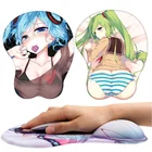 Коврик для мыши Vocaloid с привлекательными 3D бедрами, большая грудь, коврик для мыши, силиконовый игровой коврик для запястья, креативный коврик для мыши Mikuued, реквизит для косплея