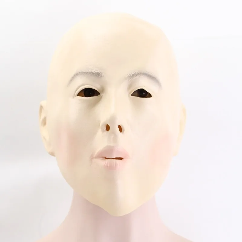 

Latex Hood Open Eyes and Mouth for Beautiful Girl Rubber Mask Handmade Club Wear Cosplay Halloween for Women Designer Mask
