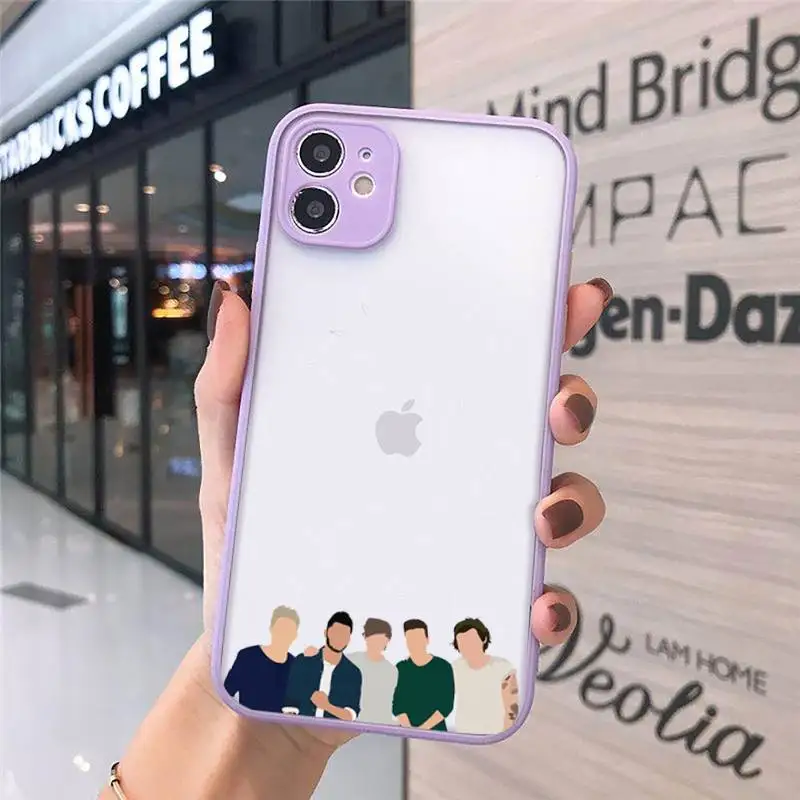 

One Direction Louis Tomlinson Phone Cases matte transparent For purple iPhone 7 8 x xs xr 11 12 pro plus max mini Clear Funda