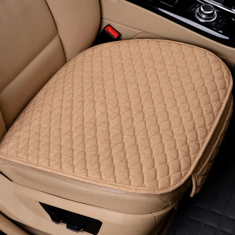 

Car Seat Covers Front/ Rear/ Full Set Choose Car Seat Cushion Linen Fabric Car Accessories Universal Size Anti-slip