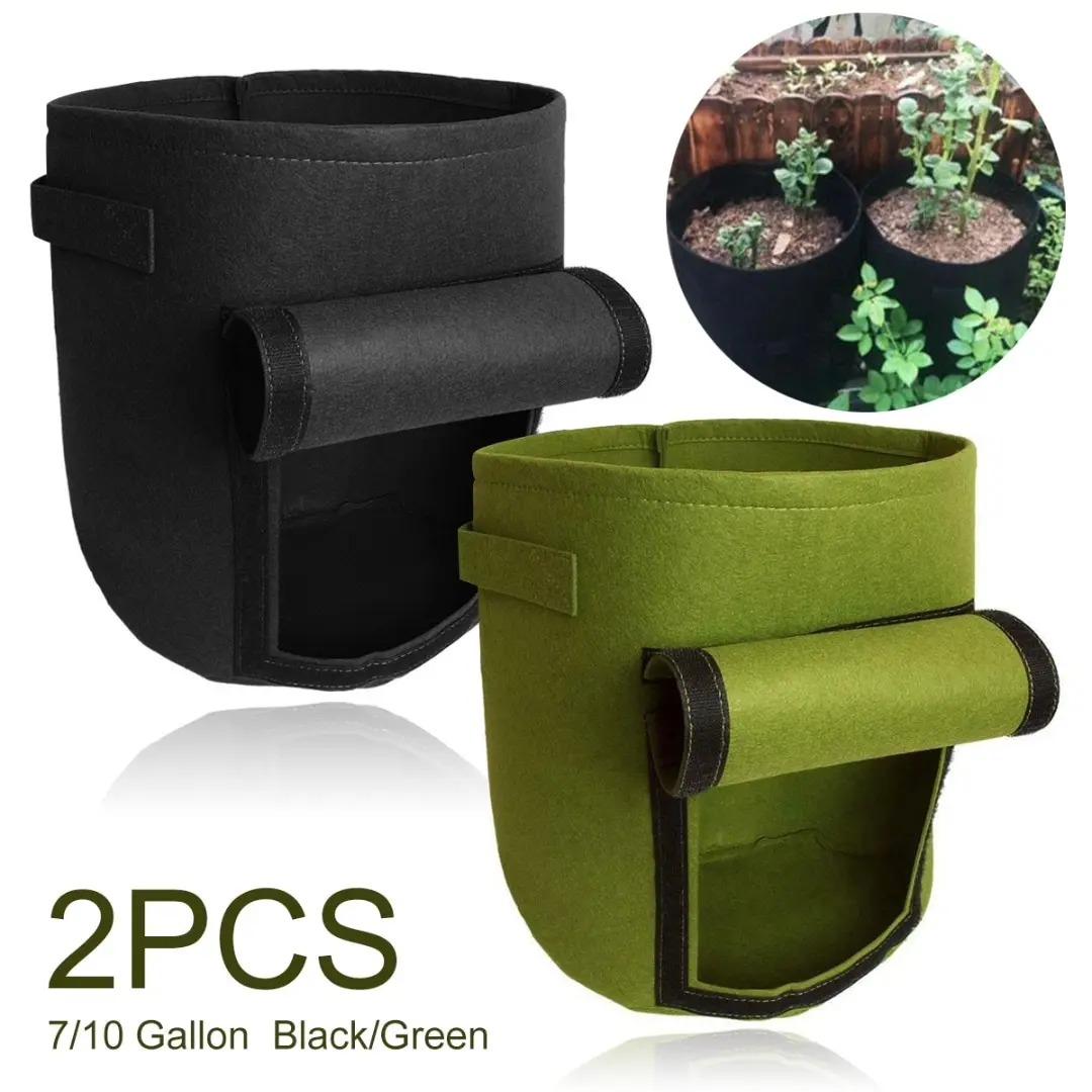 2 шт. нетканые пакеты для выращивания картофеля 7/10 галлонов | Дом и сад