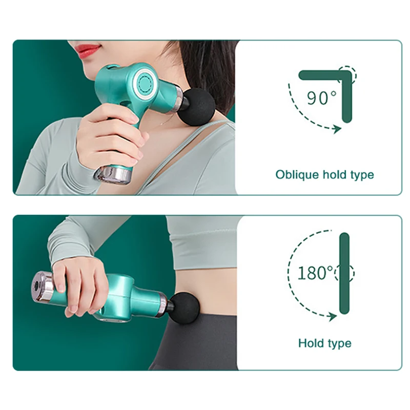 

Mini Muscle Percussion Masajeador Fitness Vibrador Portable Neck Back Vibration Electric pistola de masaje wibrator Massage Gun