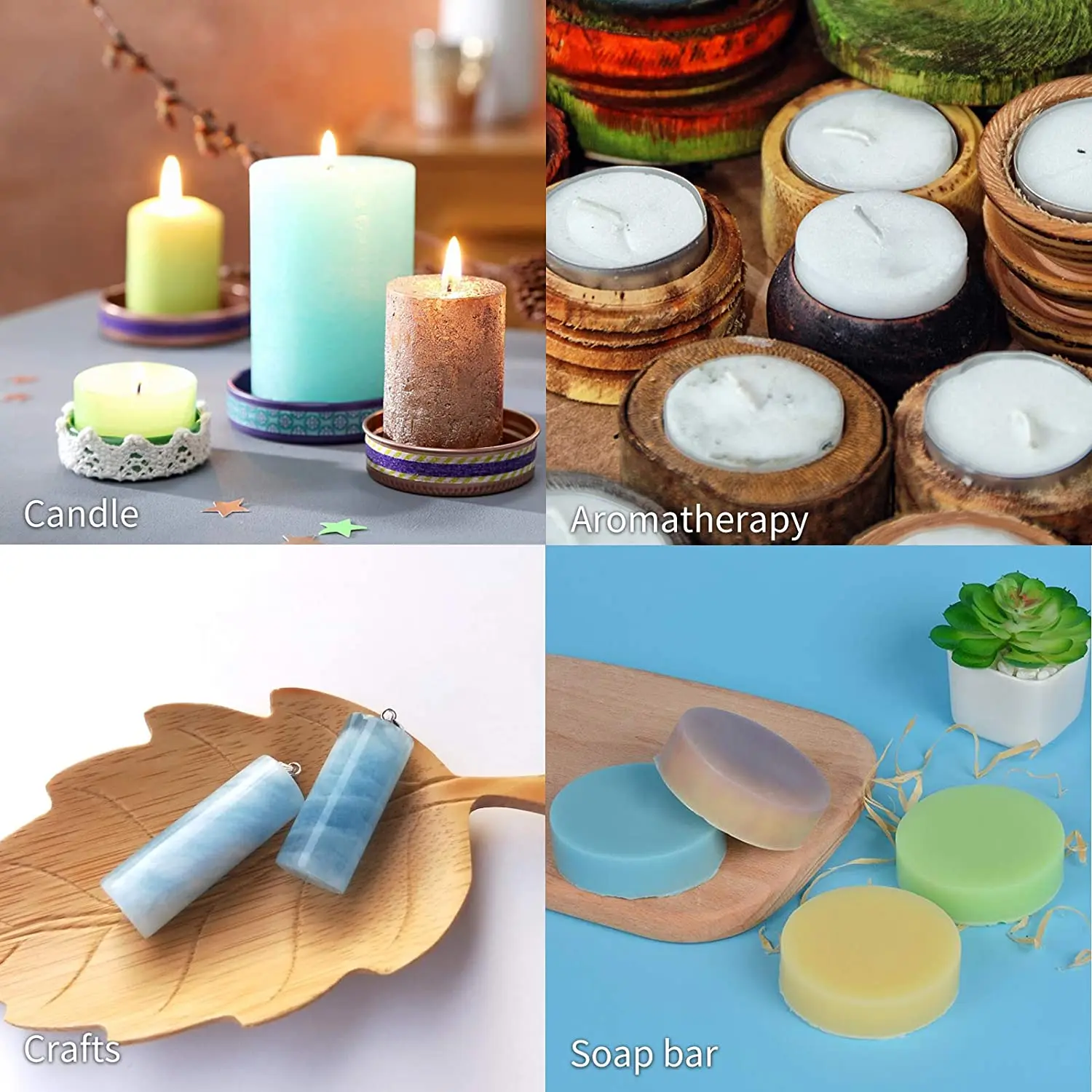 Molde Cil&iacute;ndrico de Silicona para Velas, Cilindro de fundici&oacute;n Artesanal Compatible con Fabricaci&oacute;n de Cera de Aromaterapia, Resina Epoxi, Yeso y Arcilla, Decoraci&oacute;n del Hogar-3