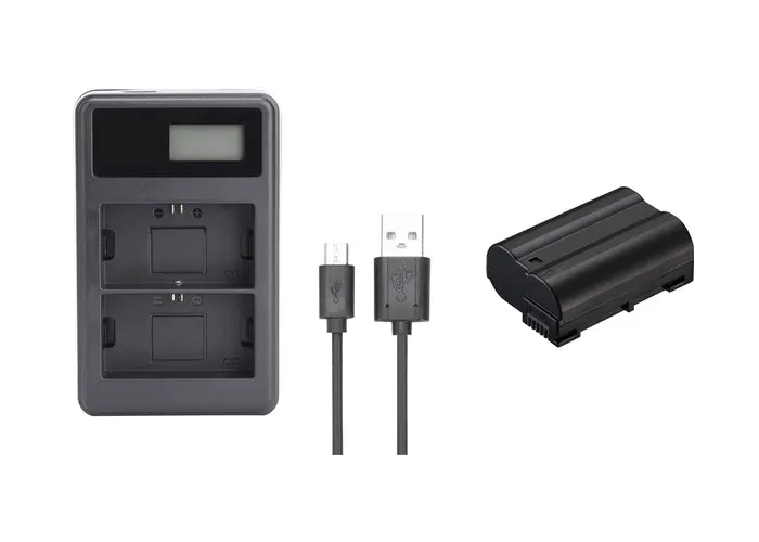 Синий EN-EL15 аккумулятор ENEL15 EL15 2499 мАч+ зарядное устройство USB для Nikon D500, D600, D610, D750, D7000, D7100, D7200, D800, D850, D810, D810A, 1 V1, Z6 - Цвет: Синий