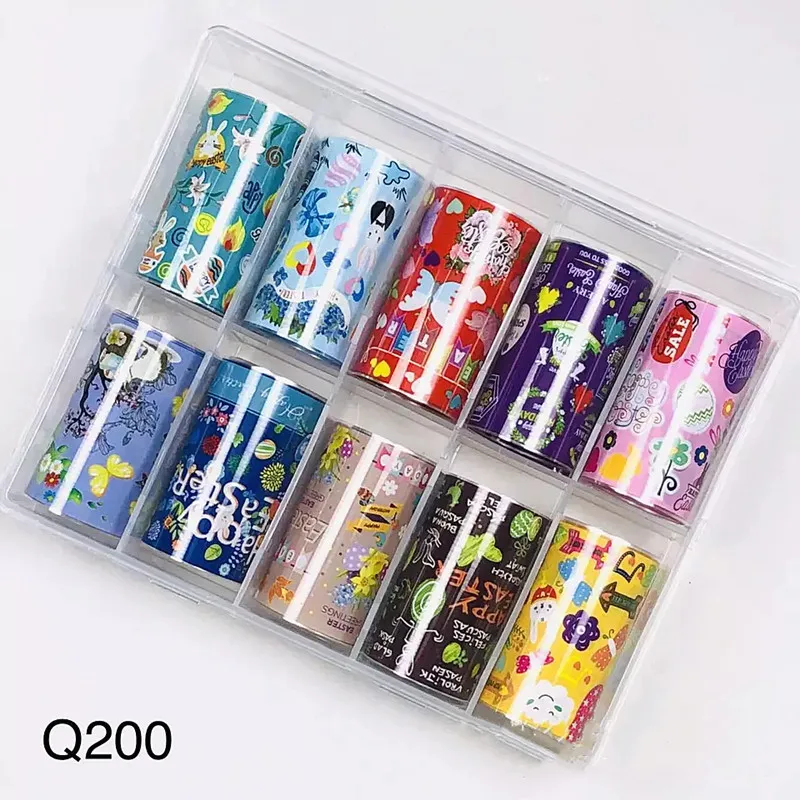 

Easter Rabbit Festival Nail Foil Decals 4*50/100CM Transfer Foil for Wrap Adhesive Manicures DIY Decoration Set Nail Paper
