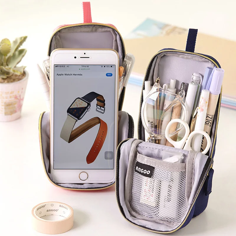 Большой тканевый чехол для карандашей в стиле ретро школьная сумка школьный