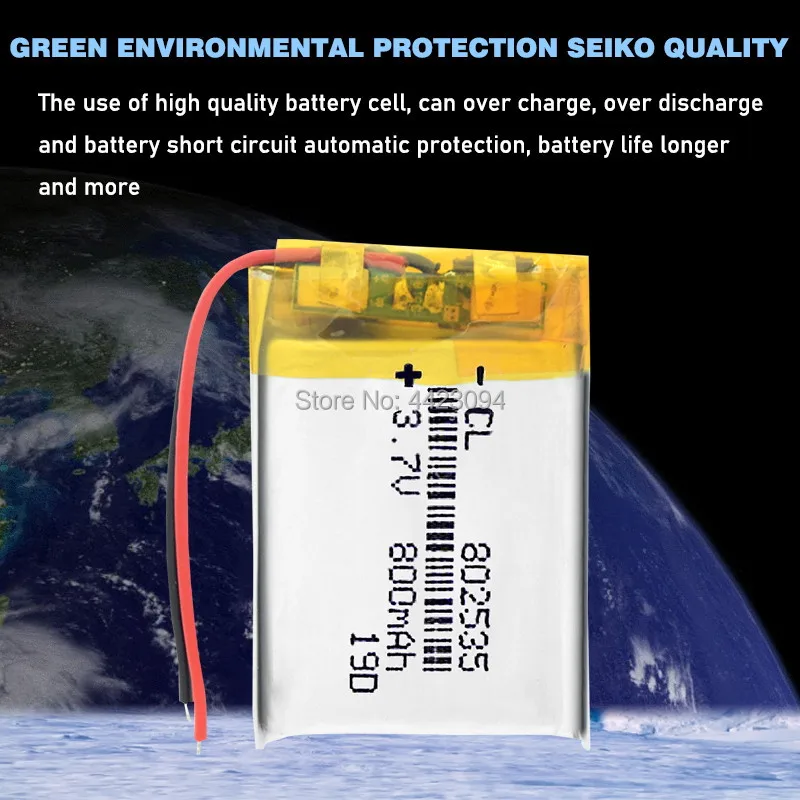 Литий-полимерный литий-полимерный аккумулятор для bluetooth динамика MP5 GPS DVD PDA 800 мАч 3