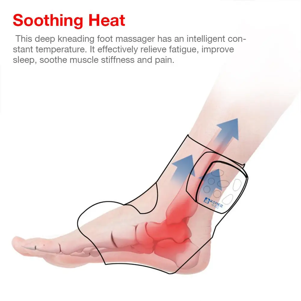 Электрический массажер для ног вибрирующий нагревающийся снятия боли