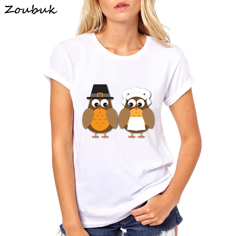 Футболка женская с принтом совы Летняя Повседневная белая футболка коротким