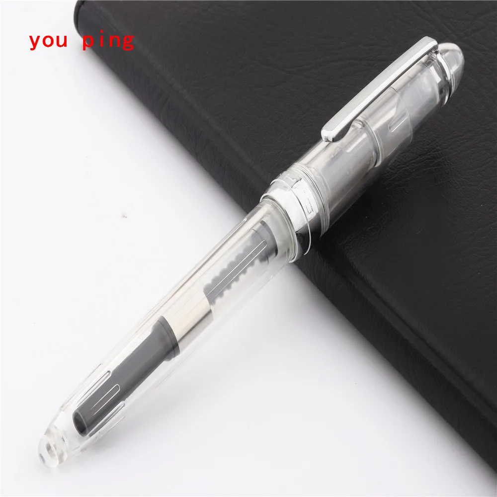 Высококачественная прозрачная белая перьевая ручка Jinhao 992 для студентов школы