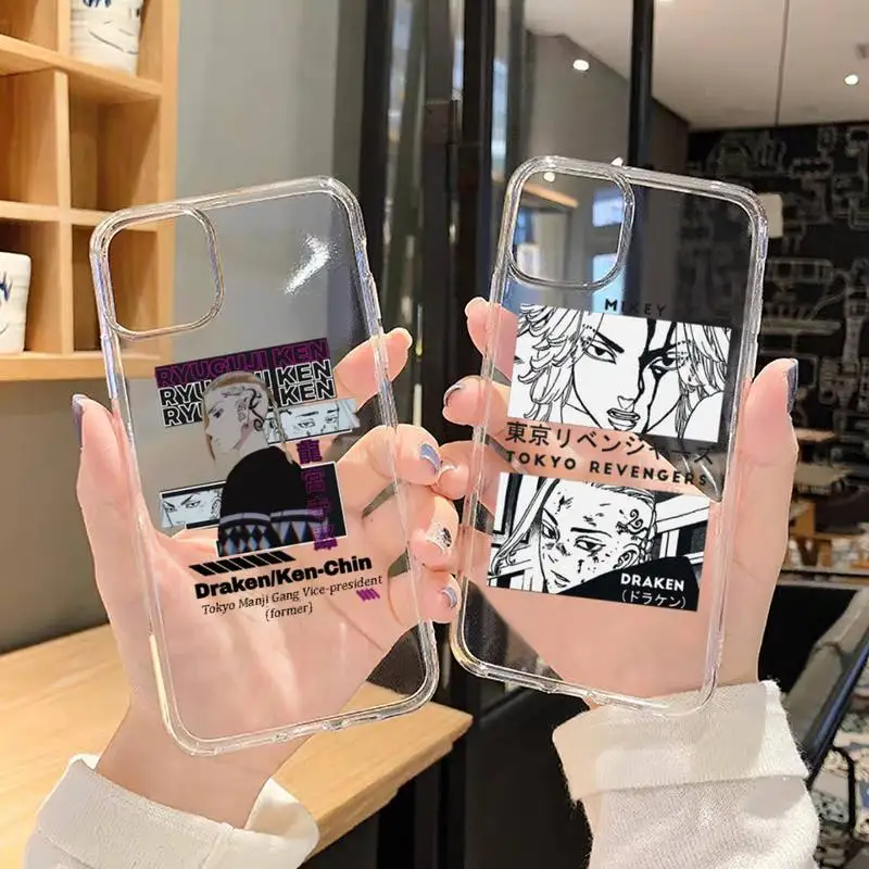 

Draken Tokyo revengers Avengers Phone Case Transparent for iPhone 7 8 11 12 13 mini pro X XS XR MAX Plus