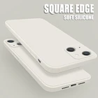 Роскошный мягкий силиконовый чехол с квадратным краем для телефона iPhone 13 12 11 Pro Max 12Mini X XS XR 6S 7 8 Plus SE 2020 противоударный чехол-накладка