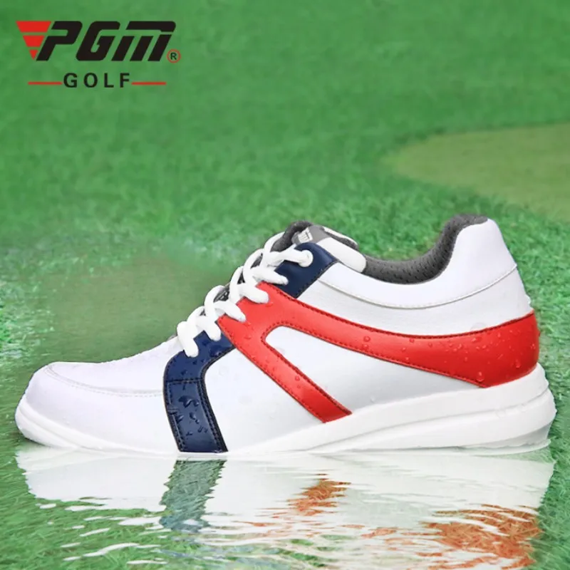 PGM Women Waterproof Breathable Golf Anti-Skid Shoes Women's Color Matching Wedge Heel Golf Sneakers With Massage Insole 35-39