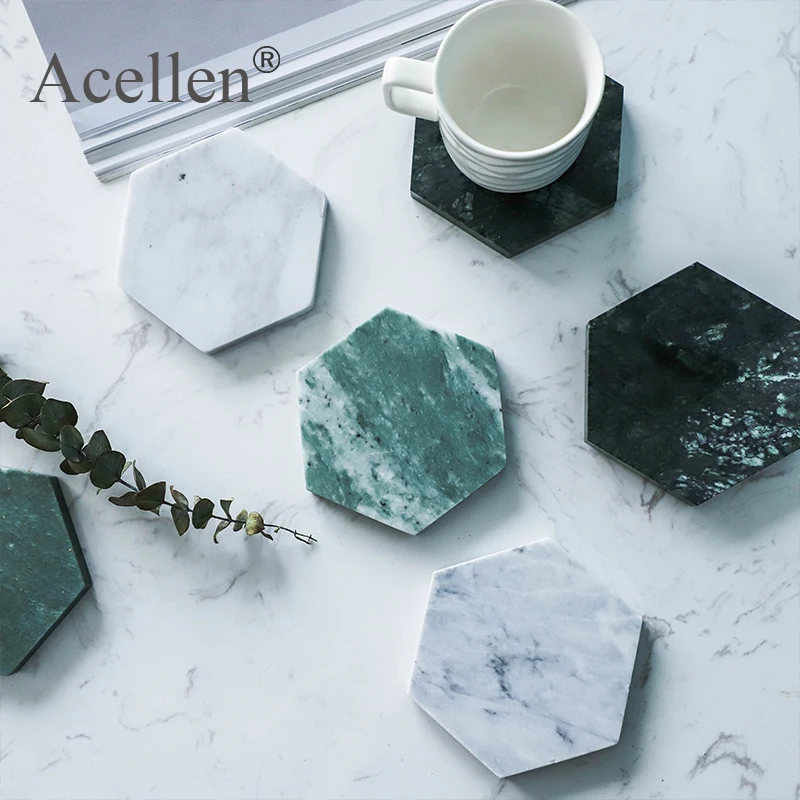 Натуральные Мраморные Подставки Ins простая изоляционная накладка