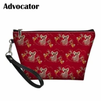 advocator cute chinese crested pattern pu girls cosmetic cases beauty toiletry bags makeup pouch kosmetyczka cosmetiquero mujer