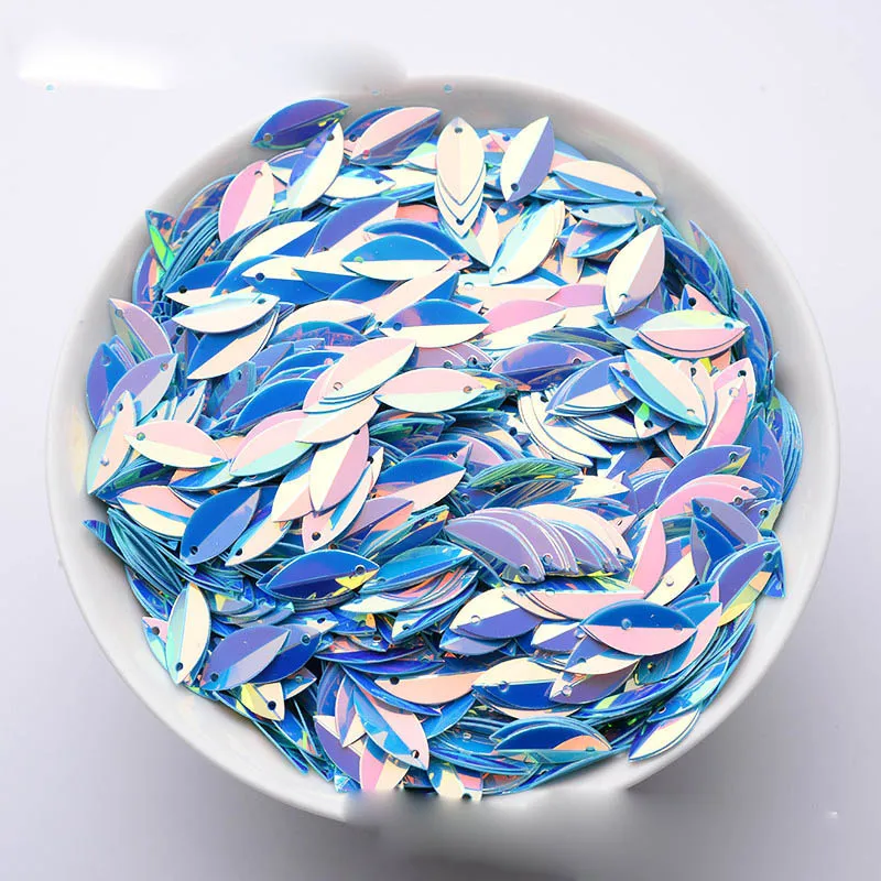 Золотые блестящие пайетки ручной работы 6 × 15 мм трехмерные бусины аксессуары для