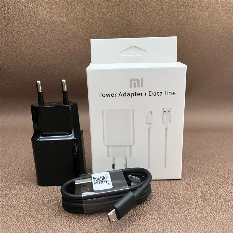 Xiaomi USB Зарядное устройство адаптер 5 V/2A(ЕС), микро USB кабель для Redmi 4 4X 4A Примечание 5 5A 6 6A 7 7A S2 с коробкой