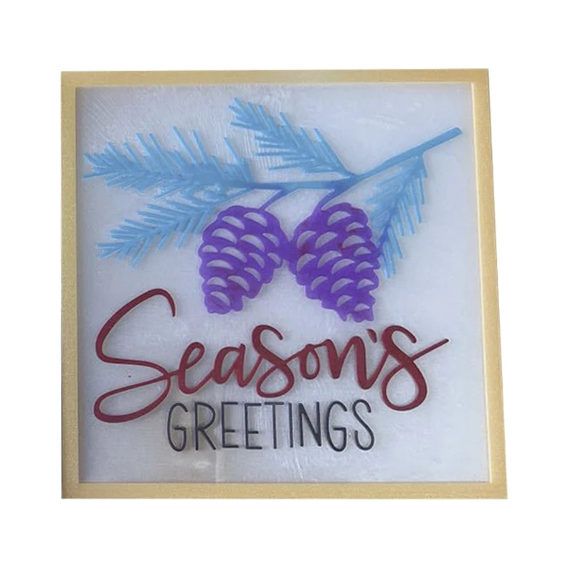 

Creative pine leaf pine cone text epoxy resin mold coaster tray silicone mold DIY crafts coaster pad making tools