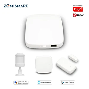 Zemismart Tuya Zigbee концентратор умный датчик PIR датчик двери датчик температуры и влажности домашняя Автоматизация сцена Комплект охранной сигнализации