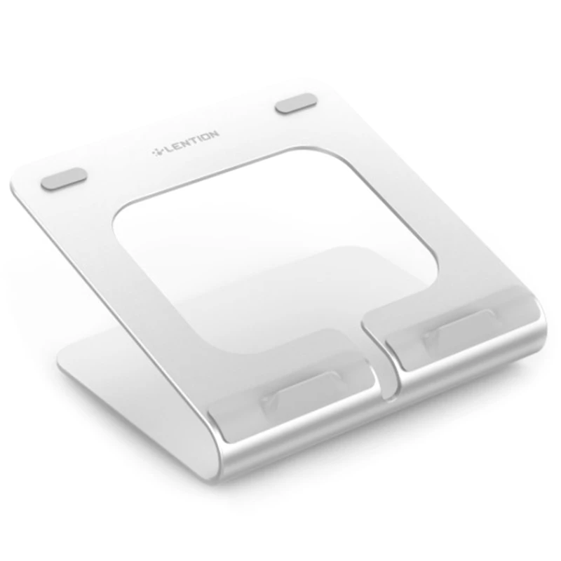

LENTION Laptop Stand Aluminum Alloy Bracket Metal Adjustable Laptop Stand U Shaped Belt Turntable Bracket for Laptop
