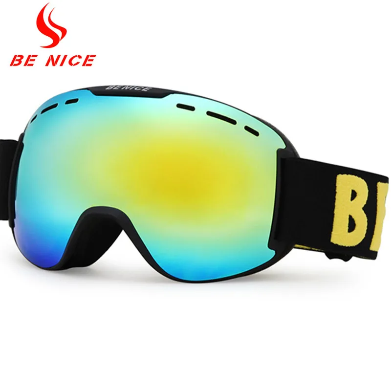 Benice лыжные очки для взрослых мужчин женщин двойные Анти туман Сноуборд Снег 2020