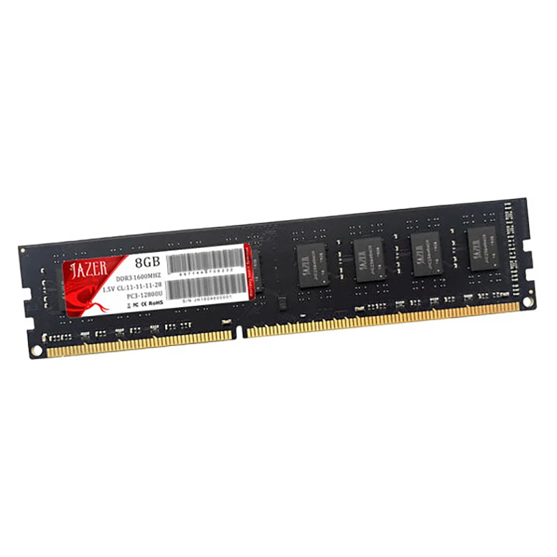 

JAZER DDR3 Ram Memory 1600MHz 240Pin 1.5V PC Desktop Computer RAM Memory Module