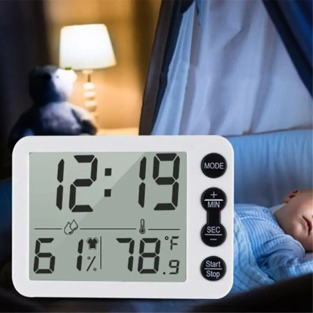 Многофункциональный измеритель температуры и влажности Часы Будильник Таймер C/F
