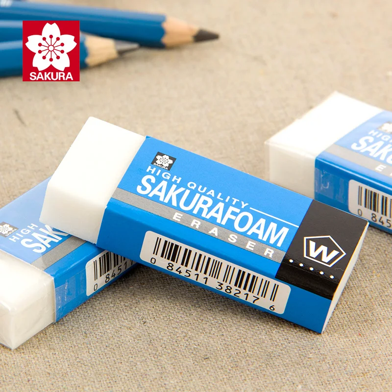 

SAKURA XRFW/XRAJ Pencil Eraser Rubber Erasers Durable Flexible Sketch Drawing Writing Eaxm Stationery Students School Supplies