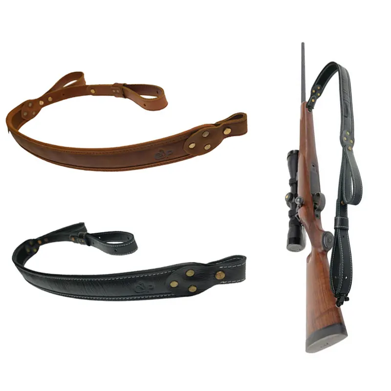 Ремень на плечо для охотничьей винтовки регулируемый пояс из коровьей кожи