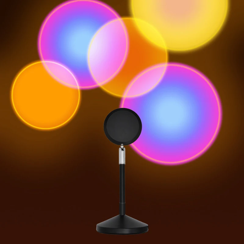 

USB 5W Remote Control RGB Lamp Sunset Projection Lamp Rainbow Atmosphere Led Light For Home Bedroom Shop Decoration effect Light