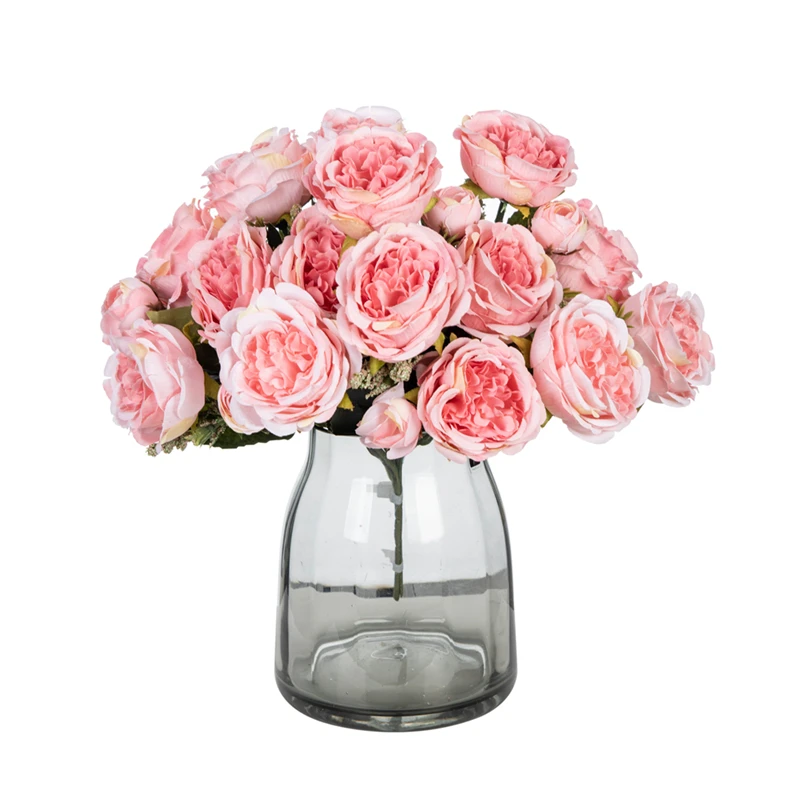 

Silk Peony Wedding Bridal Bouquet Christmas Decorations for Home Fake Plants Scrapbooking Vase Autumn Garden Artificial Flowers