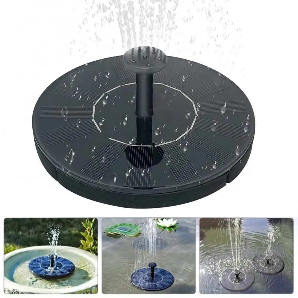 

55% Dropshipping!Mini round solar fountain mercury floating water landscape outdoor garden, swimming pool, bird bath decoration