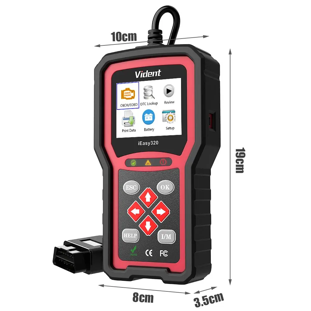 Считыватель кодов VIDENT iEasy320 OBDII/EOBD + CAN работает с большинством автомобилей