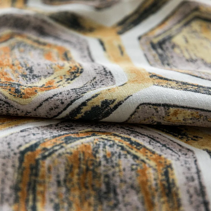 

Modern Simple New Polyester and Cotton Printing Shading Curtains for Living Dining Room Bedroom.