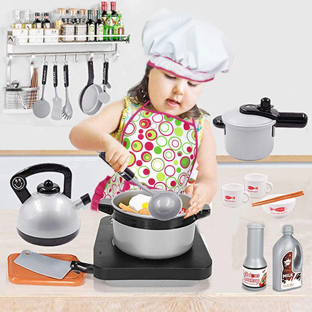 Набор для готовки и выпечки малышей с фартуком набор ролевых игр шеф повара из 15